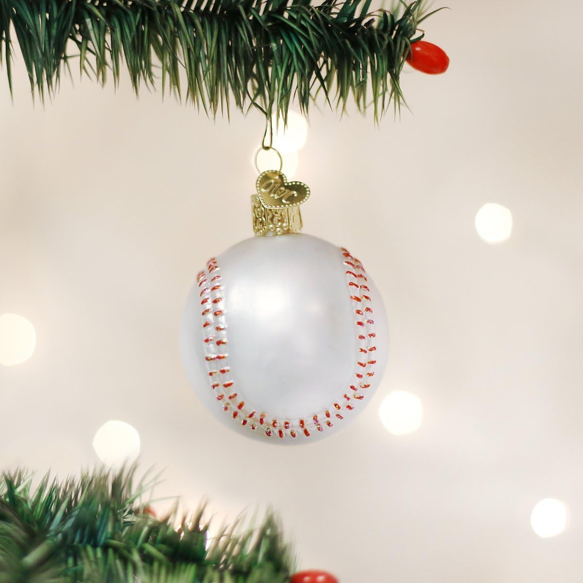 2020 Christmas Ornament Baseball Glass Blown Ornament for Christmas Tree